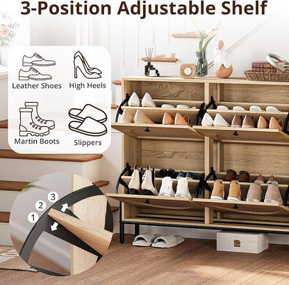 IRONCK Rattan Shoe Cabinet Storage - Image 5