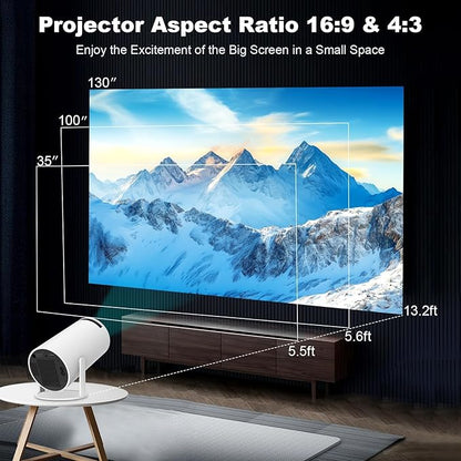 Mini Projector, Support 4K 1080P Portable Projector - Image 3