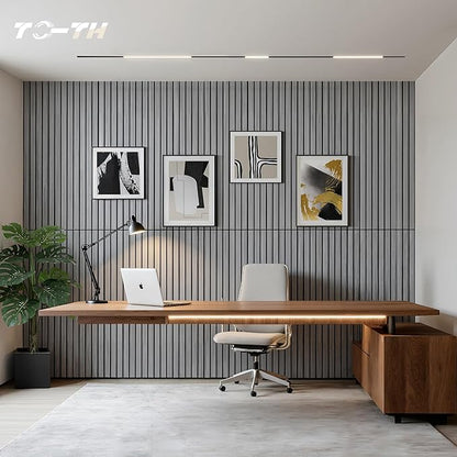TO-TH Wood-Look Acoustic Wall Panels, 10 Pack 47.2” x 23.6” Sound Panels - Image 6