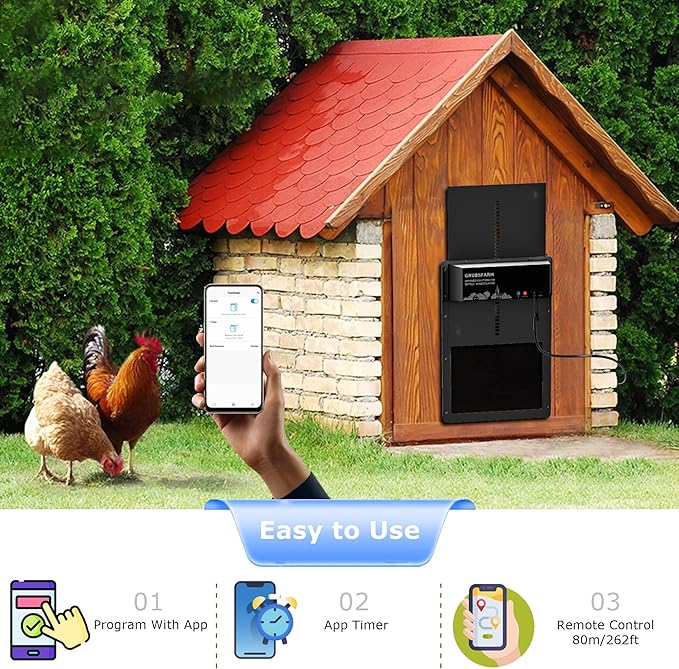 GRUBSFARM Automatic Chicken Coop Door - Image 5