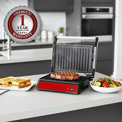 OVENTE Electric Indoor Panini Press Grill and Sandwich Maker - Image 9