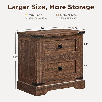 T4TREAM 24" Farmhouse Nightstand - Image 3
