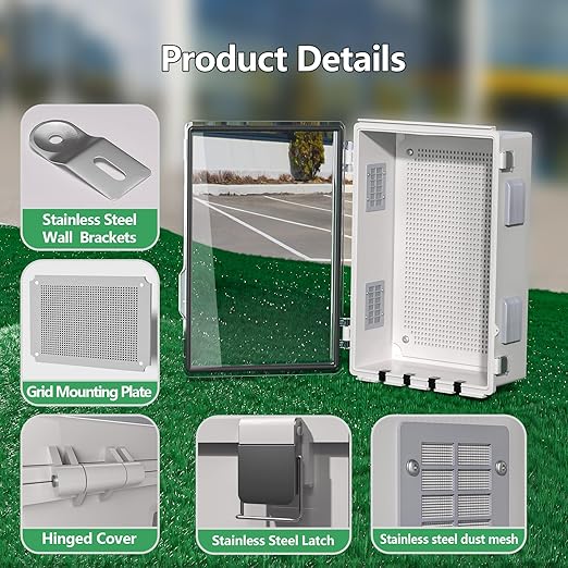 ABS Electrical Junction Box, Ventilated Design, Cable Grommets, IP65 Waterproof - Image 4