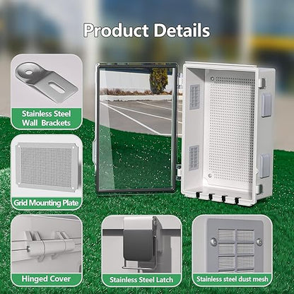ABS Electrical Junction Box, Ventilated Design, Cable Grommets, IP65 Waterproof - Image 4