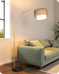 EDISHINE Gold Floor Lamps for Living Room, Boho Rattan Standing lamp by EDISHINE