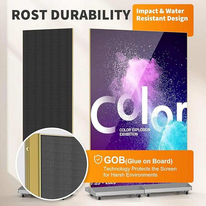 JASZDOT 80" Seamless Splicing LED Display, Foldable Poster Screen - Image 3