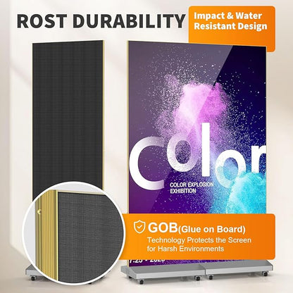 JASZDOT 80" Seamless Splicing LED Display, Foldable Poster Screen - Image 3