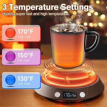 Kepwam Coffee Mug Warmer – 55W Fast Heating Coffee Warmer, 3 Temperature - Image 2