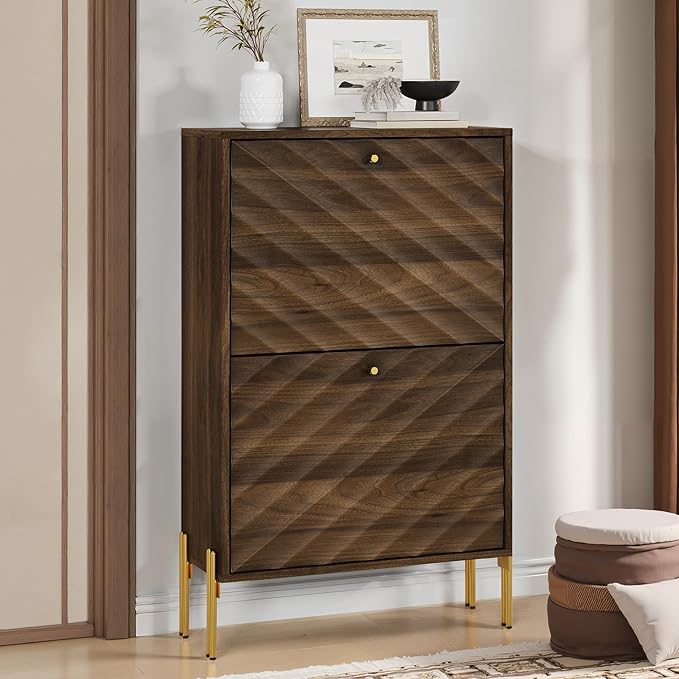 Smuxee Walnut Shoe Cabinet by Smuxee