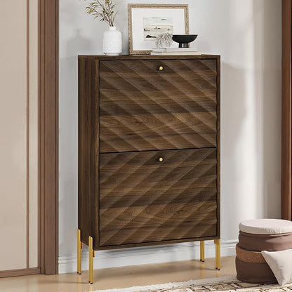 Smuxee Walnut Shoe Cabinet by Smuxee