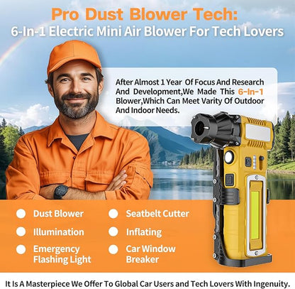 Compressed Air Duster 300000RPM 8000mAh, 6-in-1 Electric Mini Air Blower - Image 7
