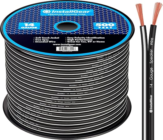 InstallGear 14 Gauge AWG Speaker Wire True Spec ans Soft Touch Cable Wire by InstallGear