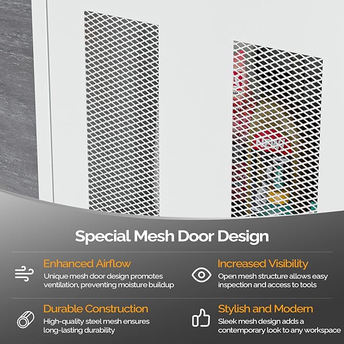 VINGLI Metal Garage Storage Cabinet - Image 4