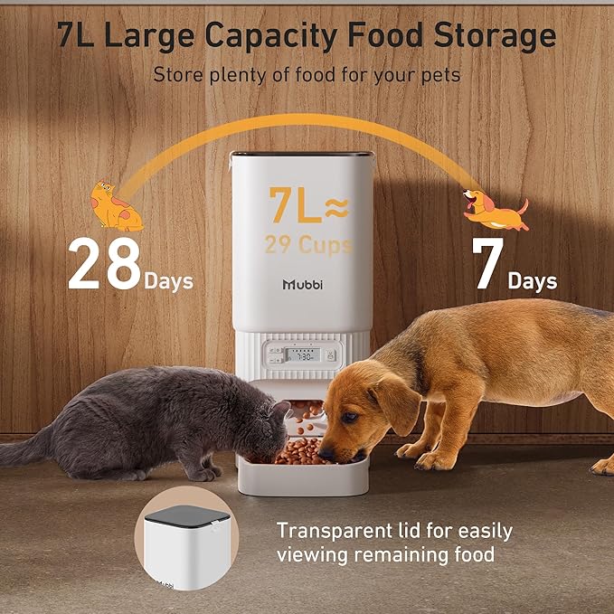 Automatic Cat Feeders, 7L/29 Cups Automatic Dog Feeder - Image 3