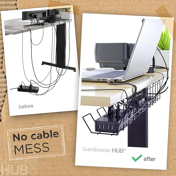Compact Under Desk Cable Management Tray - Image 3