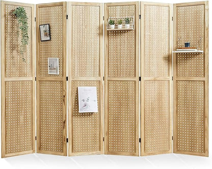 Pegboard Display, 5.6Ft Portable Freestanding Wall Organizer Wooden Room by Svimi
