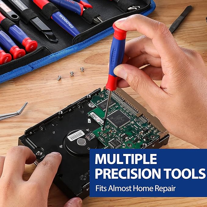 WORKPRO 33PCS Precision Repair Tool Set Includes Pliers Set, Screwdrivers Set - Image 5