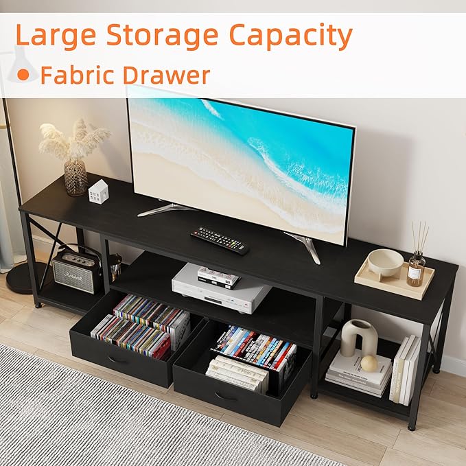 GYIIYUO TV Stand with Fabric Drawers - Image 4
