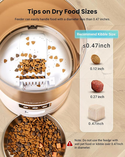 Automatic Cat Feeder for 3 Cats, 6L/25 Cup Cat Food Dispenser - Image 7