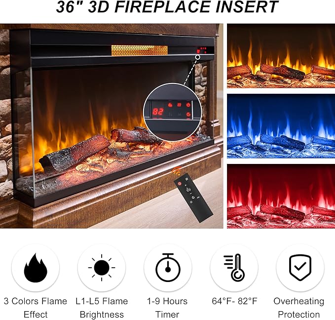 OKD 52" Electric Fireplace - Image 2
