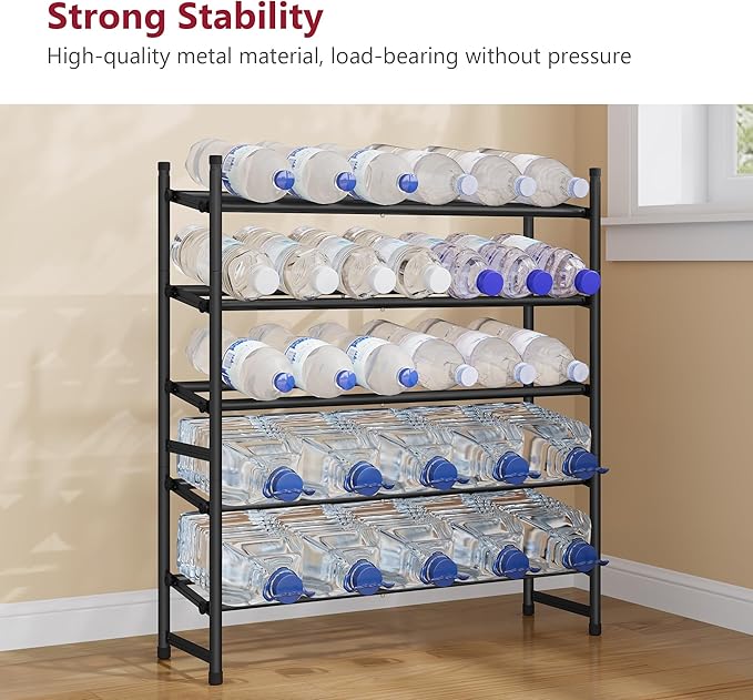 Tajsoon Expandable Shoe Rack for Closet 5 Tier, 29“-41“Adjustable & Stackable - Image 7