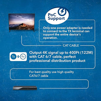 OREI 1x8 HDMI Extender Splitter HDBaseT 4K, HDR - Image 8