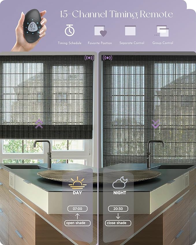 Graywind Smart Natural Roman Shades Compatible - Image 5