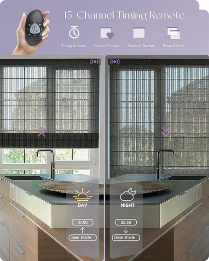 Graywind Smart Natural Roman Shades Compatible - Image 5