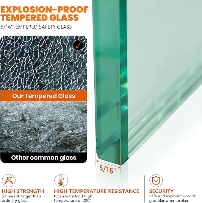 Bathroom Shower Glass Door 34 * 74" - Image 6