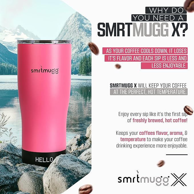 X Heated Coffee Mug 19 oz., 8 Hour Battery Life, Self-Heating, Adjustable Temp - Image 7