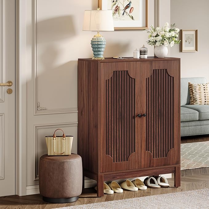 Tribesigns Shoe Cabinet with Doors, 5-Tier Shoe Storage Cabinet with Adjustable - Image 8