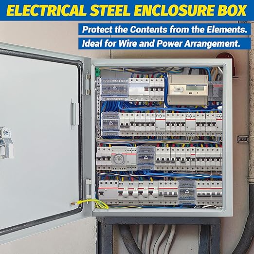 Electrical Box 12 x 12 x 8'' Steel Electrical Junction Box，NEMA 4X Steel - Image 2
