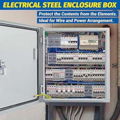 Electrical Box 12 x 12 x 8'' Steel Electrical Junction Box，NEMA 4X Steel - Image 2