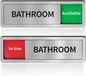 Bathroom Sliding Door Signs, Restroom Signs by Abudada