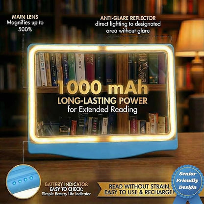 MagniPros 5X Rechargeable Large Ultra Bright LED Page Magnifier - Image 8