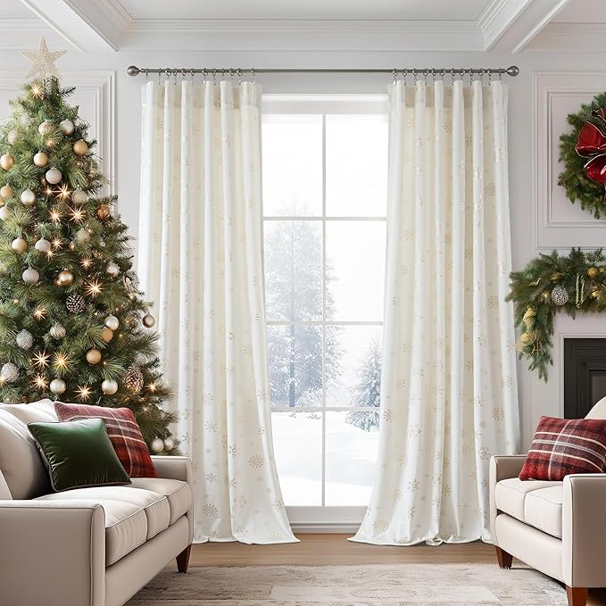 FMFUNCTEX Velvet Curtains Christmas Curtain - Image 6