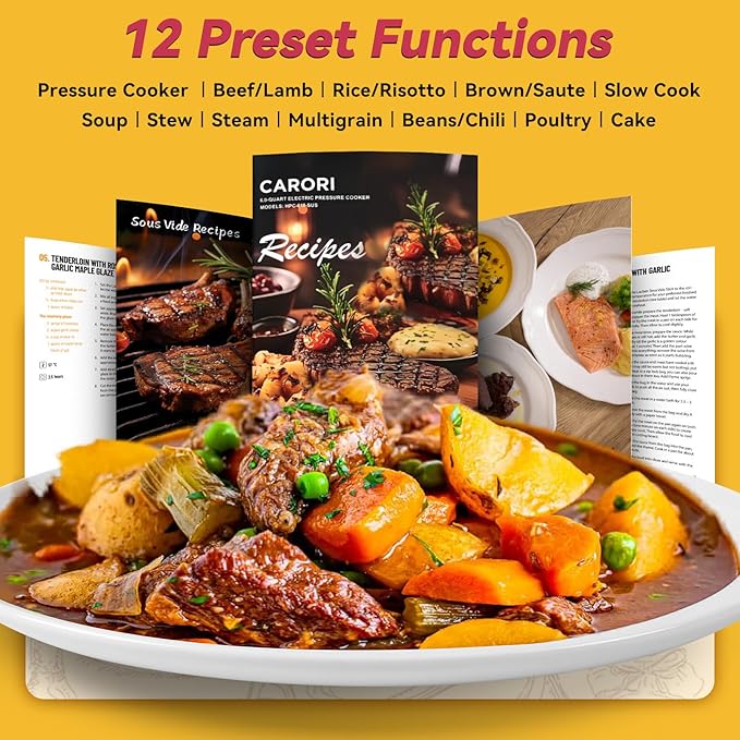 Electric Pressure Cooker 6 Quart Silver, Non-stick Pot, 9-in-1 Instant Pot - Image 4