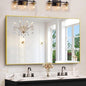 Gold Bathroom Mirror for Wall, 60x36 Inch Rectangle Mirrors by Welcometocofeny