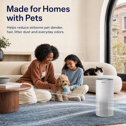 afloia air purifier for home bedroom large room on a desk or shelf