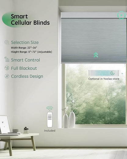 Yoolax Smart Blinds, Motorized Cellular Shades Compatible - Image 2