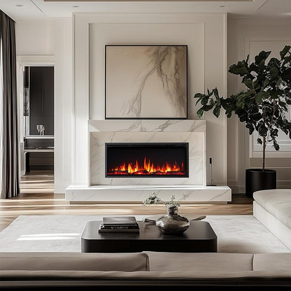 PuraFlame Herman 42 Inch Smart Linear Electric Fireplace - Image 6