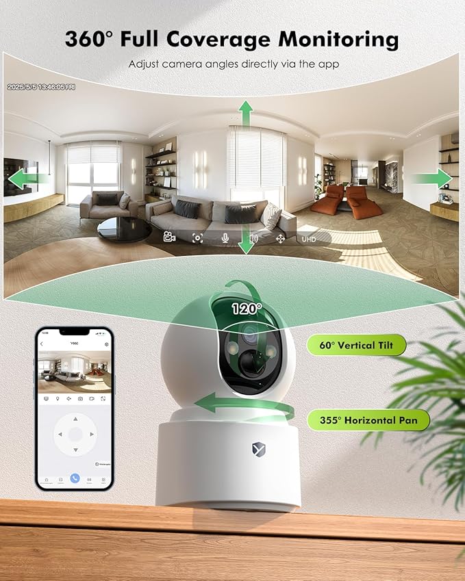 2.5K 4MP Pan/Tilt Security Camera Indoor - Image 6