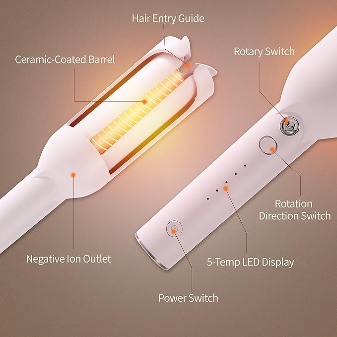 Inovocare Upgraded Automatic Rotating Curling Iron - Image 7