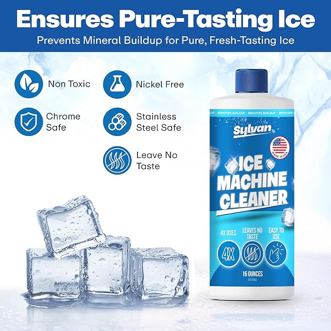 Sylvan Ice Machine Cleaner and Descaler | 16 oz | Free Cloth | Made in USA | - Image 5