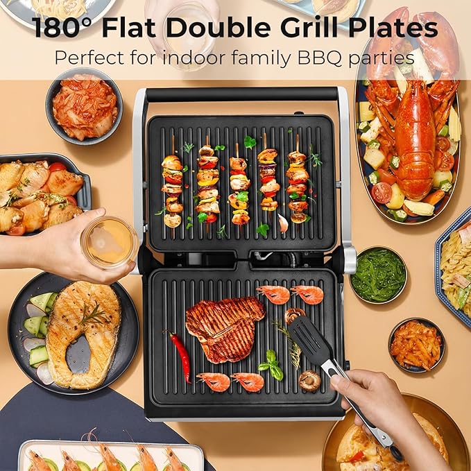 Giantex Panini Press Sandwich Maker, 3-in-1 Electric Indoor Grill, 2 Removable - Image 2