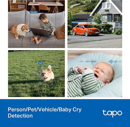 Tapo 3K 5MP Pan/Tilt Indoor/Outdoor Security Camera, Free Person/Vehicle/Baby - Image 5