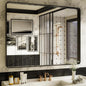 ISKM Black Framed Mirror for Bathroom 48" x 36" Decorative Rectangular Wall by ISKM-IStillKeepMovin