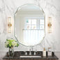 Bathroom Mirrors for Over Sink, Round Frameless Mirrors for Wall, 20x28 Inch by JACUKO