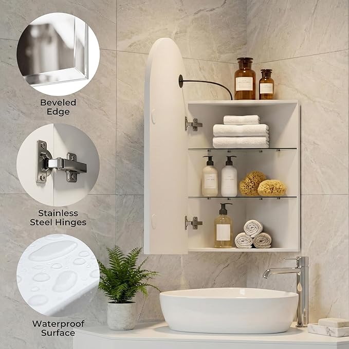 LED Corner Medicine Cabinet - Image 6