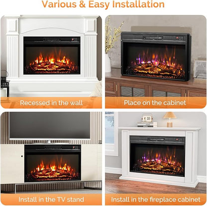 ROVSUN 26" Electric Fireplace Inserts - Image 7